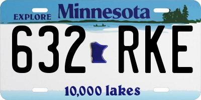 MN license plate 632RKE