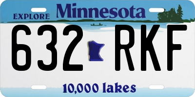 MN license plate 632RKF