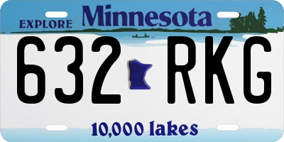 MN license plate 632RKG
