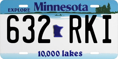 MN license plate 632RKI