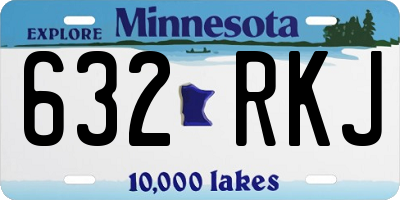 MN license plate 632RKJ