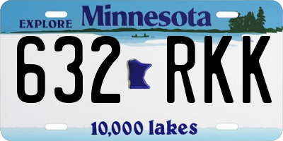 MN license plate 632RKK