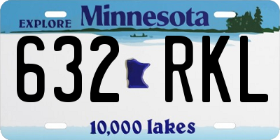 MN license plate 632RKL
