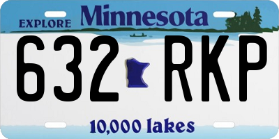 MN license plate 632RKP