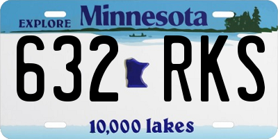 MN license plate 632RKS