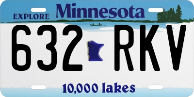 MN license plate 632RKV