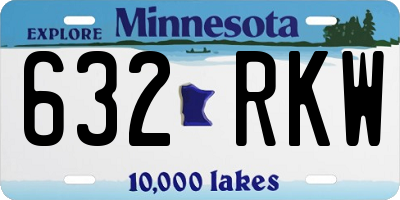 MN license plate 632RKW