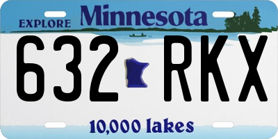 MN license plate 632RKX