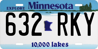 MN license plate 632RKY