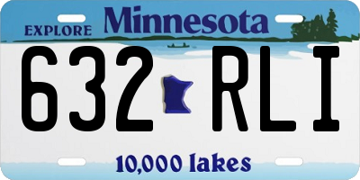 MN license plate 632RLI