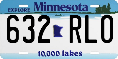 MN license plate 632RLO
