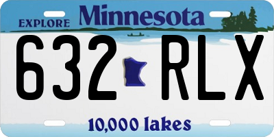 MN license plate 632RLX