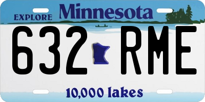 MN license plate 632RME