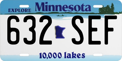 MN license plate 632SEF