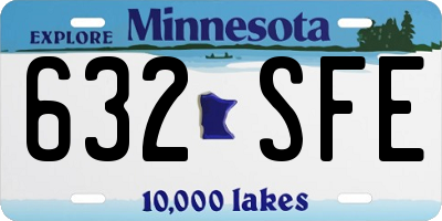 MN license plate 632SFE