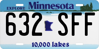 MN license plate 632SFF
