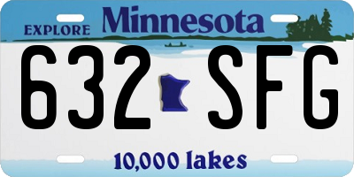 MN license plate 632SFG