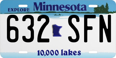 MN license plate 632SFN