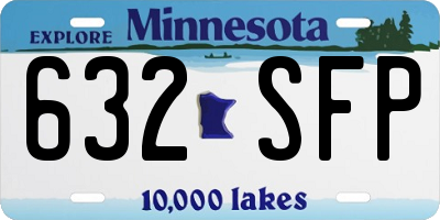 MN license plate 632SFP