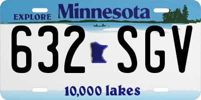 MN license plate 632SGV