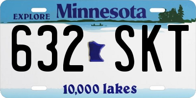 MN license plate 632SKT