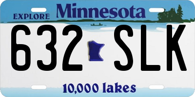 MN license plate 632SLK