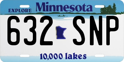 MN license plate 632SNP