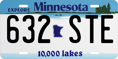 MN license plate 632STE