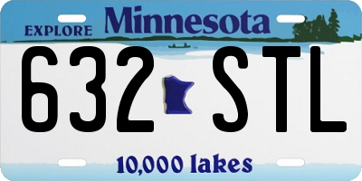 MN license plate 632STL