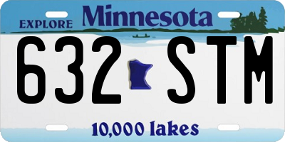 MN license plate 632STM
