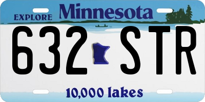 MN license plate 632STR