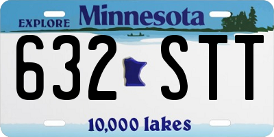 MN license plate 632STT