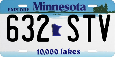 MN license plate 632STV