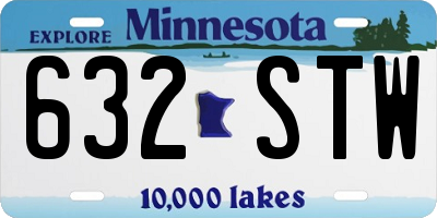 MN license plate 632STW