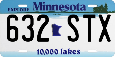 MN license plate 632STX
