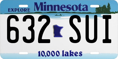 MN license plate 632SUI