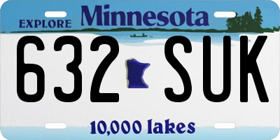 MN license plate 632SUK