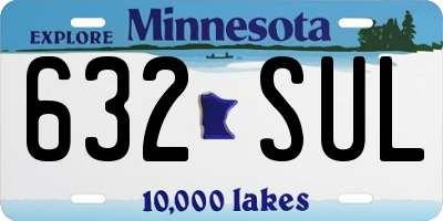 MN license plate 632SUL