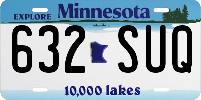 MN license plate 632SUQ