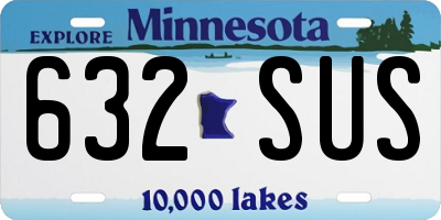 MN license plate 632SUS