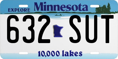 MN license plate 632SUT