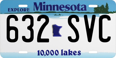 MN license plate 632SVC