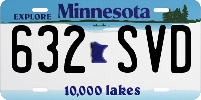 MN license plate 632SVD