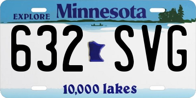 MN license plate 632SVG