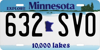 MN license plate 632SVO