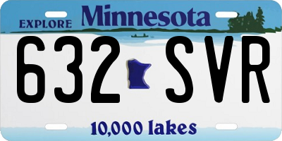 MN license plate 632SVR