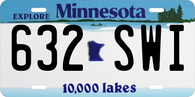 MN license plate 632SWI