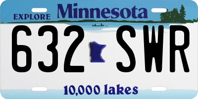 MN license plate 632SWR