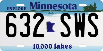 MN license plate 632SWS