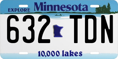 MN license plate 632TDN